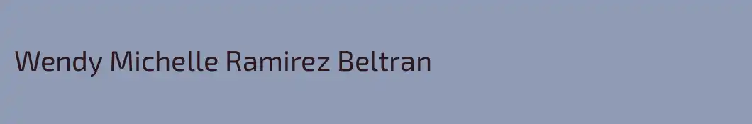 Wendy Michelle Ramirez Beltran